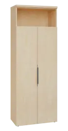 SIN 6 - 82DN kancelářská skříň, 2-dveřová/nika, 2170x800x400, bříza světlá